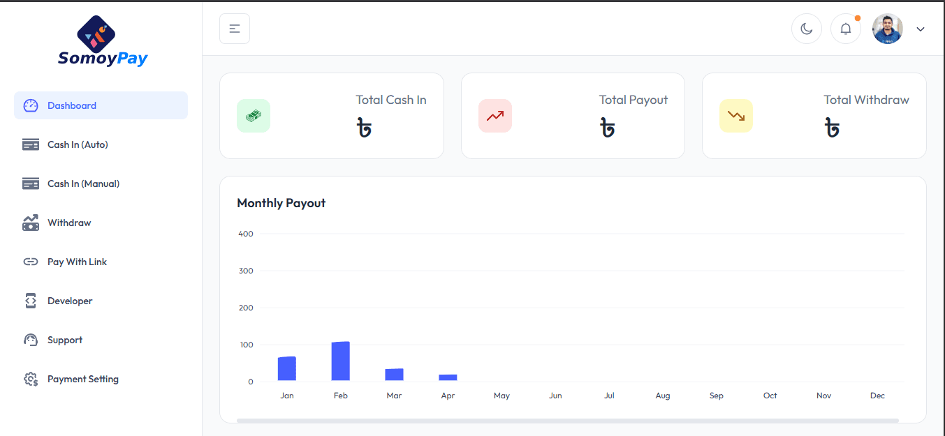Somoypay Merchant Dashboard